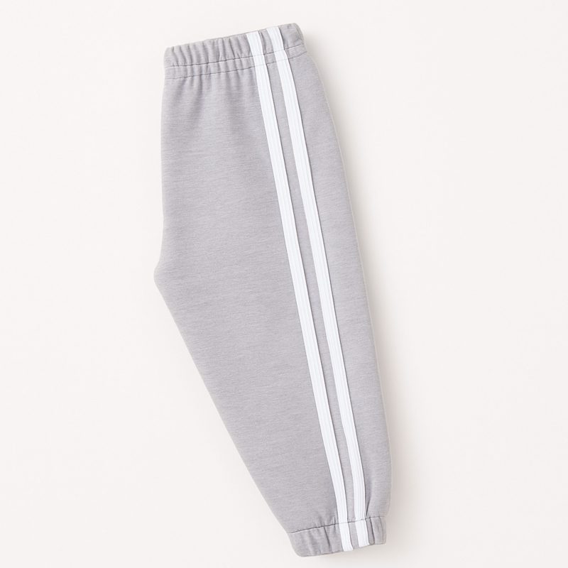 Heather Grey Double Stripe Sweatpant for Girls