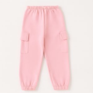 Pink Cargo Style Sweatpant For Girls