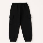 Black Cargo Style Sweatpant For Girls