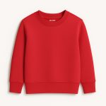 Red Plain Sweatshirt for Kids - Unisex