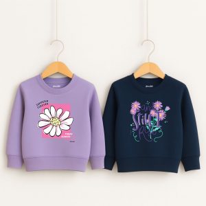 Pack of 2 Today Rise Printed Sweatshirts for Girls