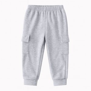 Heather Grey Cargo Pocket Sweatpant For Kids