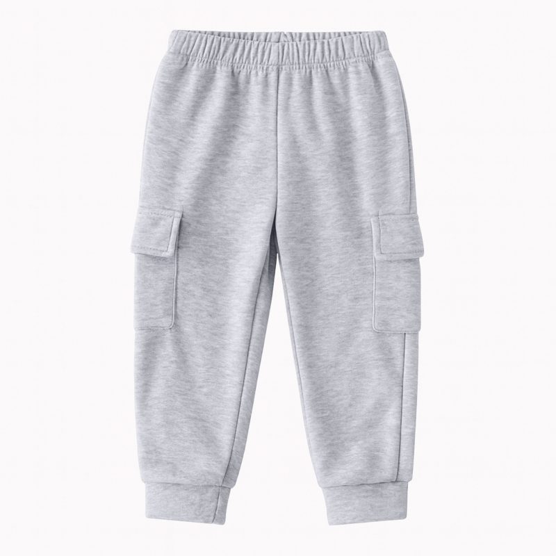 Heather Grey Cargo Pocket Sweatpant For Unisex