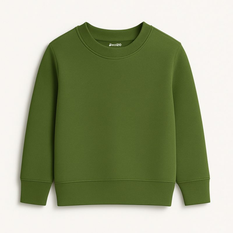 Army Green Plain Sweatshirt - Unisex