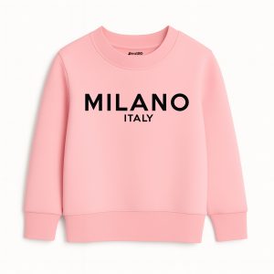 Milano Italy Printed Pink Sweatshirt for Girls