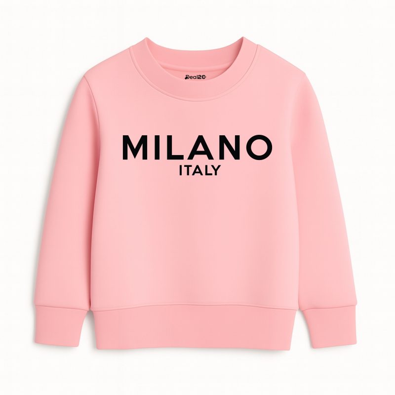 Milano Italy Printed Pink Sweatshirt for Girls