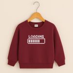 Loading Logo Printed Maroon Sweatshirt for Young Kids