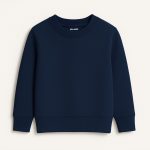 Navy Blue Plain Sweatshirt for Kids - Unisex