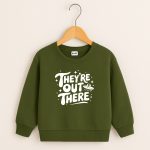 They Out Printed Army Green Sweatshirt for Young Kids