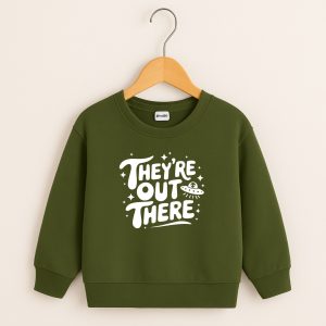They Out Printed Army Green Sweatshirt for Young Kids