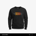 Neo Tokyo Printed Black Sweatshirt for Men