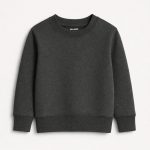 Charcoal Plain Sweatshirt for Kids - Unisex