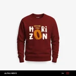 Expand Horizon Printed Red Sweatshirt for Men