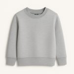 Heather Grey Plain Sweatshirt for Kids - Unisex