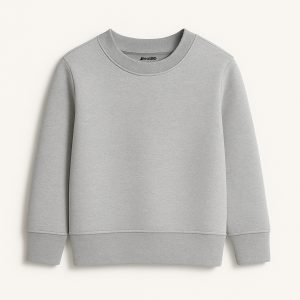 Heather Grey Plain Sweatshirt for Kids - Unisex