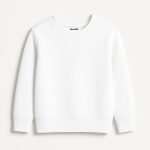 White Plain Sweatshirt for Kids - Unisex