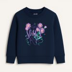 Still Rise Printed Navy Blue Sweatshirt for Girls