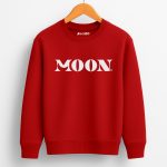Moon Printed Red Sweatshirt for Tween Kids