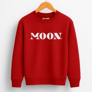 Moon Printed Red Sweatshirt for Tween Kids