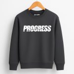 Progress Printed Charcoal Sweatshirt for Tween Kids