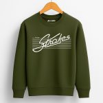 The Strokes Printed Army Green Sweatshirt for Tween Kids