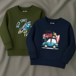 Pack of 2 Deep Space Chill Printed Sweatshirts for Young Kids