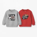 Pack of 2 Football Game Day Printed Sweatshirts for Young Kids