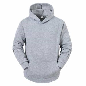 Men Plain Pullover Hoodie