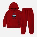 Whale Printed Hooded Tracksuit For Young Kids