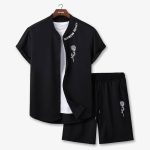 Mens Bloming Rose Summer Beach Short Suit