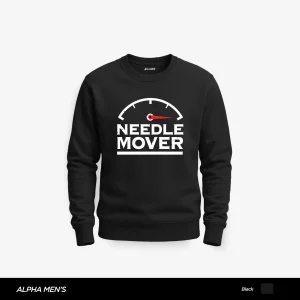 Needle Mover Printed Black Sweatshirt for Men