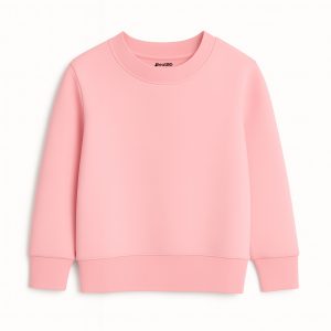 Pink Plain Sweatshirt for Girls