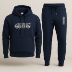 Navy Blue Crave Fit Hooded Tracksuit for Men