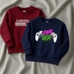 Pack of 2 Game Loading Printed Sweatshirts for Young Kids
