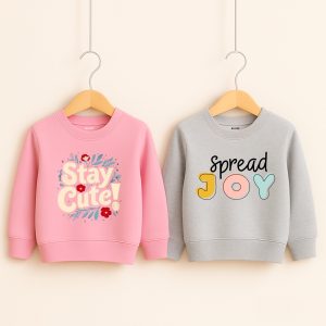 Pack of 2 Stay Cute Joy Printed Sweatshirts for Girls