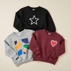 Pack of 3 Color Star Sweatshirts for Young Kids