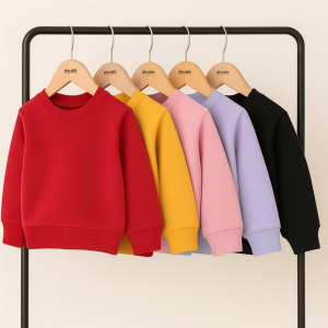 Bundle of 5 Plain Bright Colors Sweatshirts for Girls