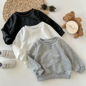 Bundle of 3 Plain Basic Sweatshirts for Girls