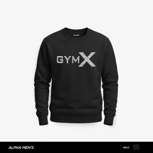 GYM X Zone Printed Black Sweatshirt for Men