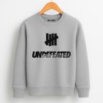 Undefeated Cross Printed Heather Grey Sweatshirt for Tween Kids