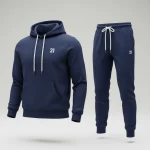 21 Athlete Navy Blue Hooded Tracksuit for Men