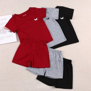 Bundle of 3 Seagull Printed Kids Summer Short Suit