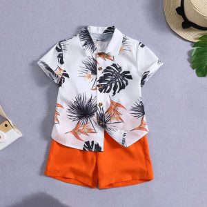 Kids Beach Bloom Stifling Printed Casual Summer Outfit
