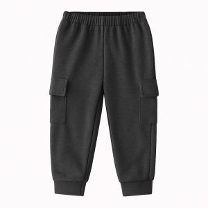 Charcoal Cargo Pocket Sweatpant For Kids