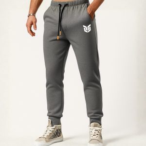 Stylish Badge Printed Dark Grey Sweatpant for Men