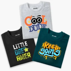 Pack of 3 Cool Happy Bear Printed Summer T-Shirts