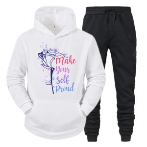 Make Yourself Proud Printed Hooded Tracksuit
