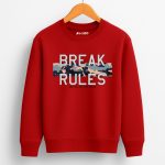 Break Rules Printed Red Sweatshirt for Tween Kids