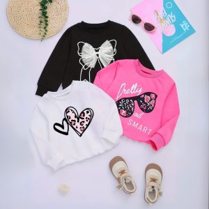Pack of 3 Butterfly Pretty Smart Printed Sweatshirts for Girls