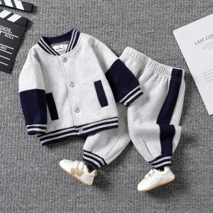 Kids Fashion Sport Wear Bomber Jacket & Sweatpants Set